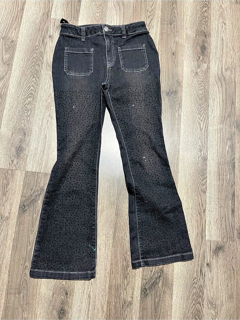 Cat & Jack Black Embellished Flare Jeans